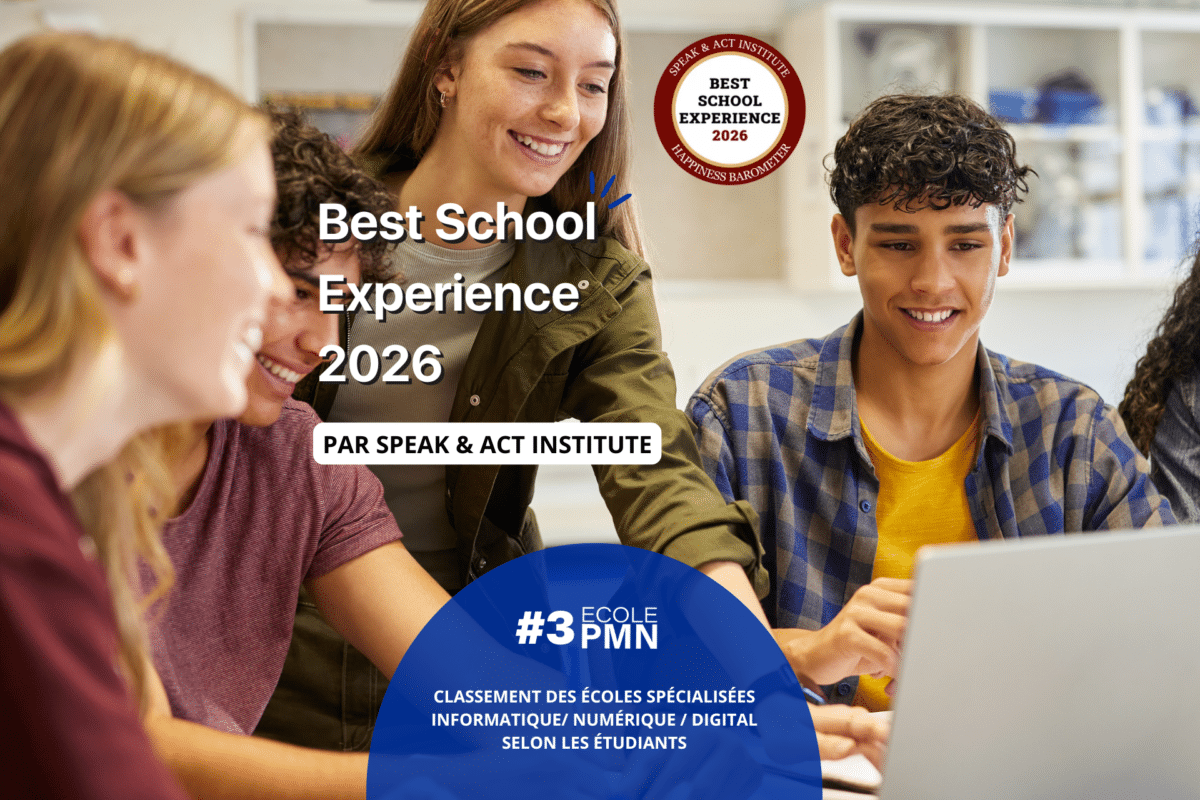 Ecole PMN, labellisée Best School Experience 2026 par Speak and Act